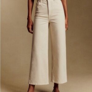 Sezane Le Crop Jeans in Mottled Ecru